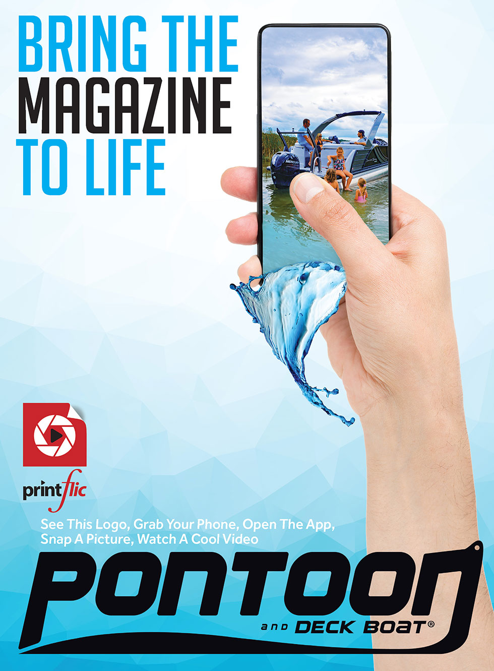 Pontoon and Deck Boat Printflic App Advertisement