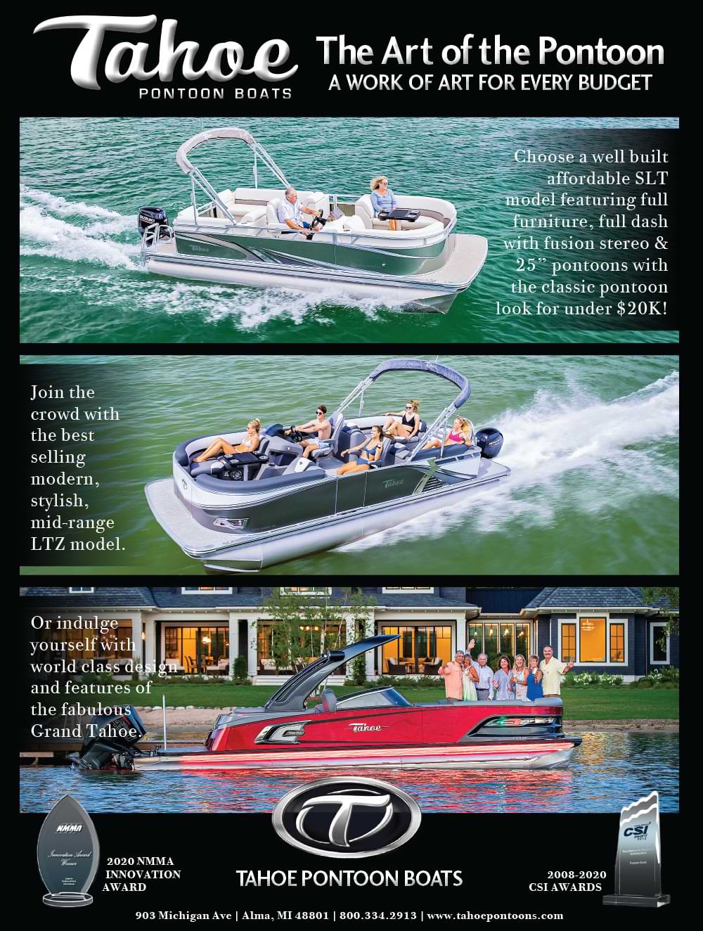 Tahoe Pontoon Boats Advertisement