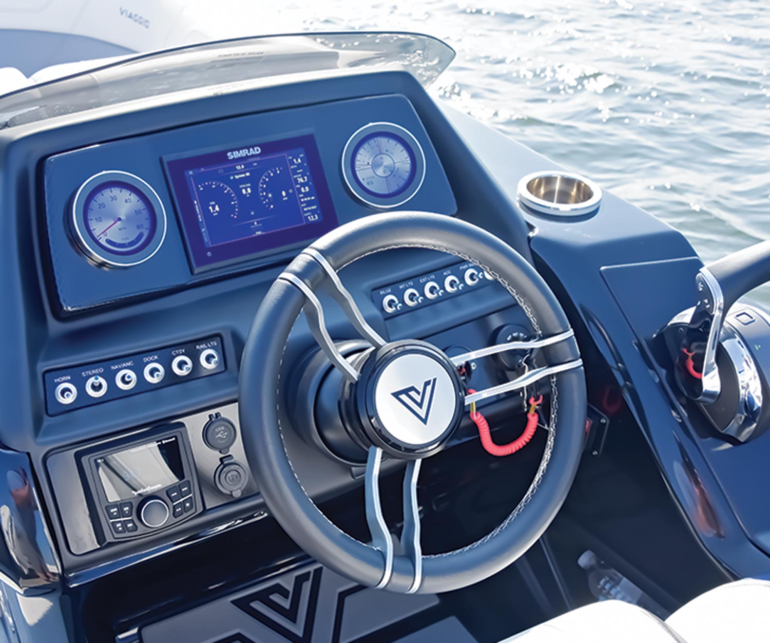 Viaggio by Misty Harbor Diamante 23Q dashboard and steering wheel