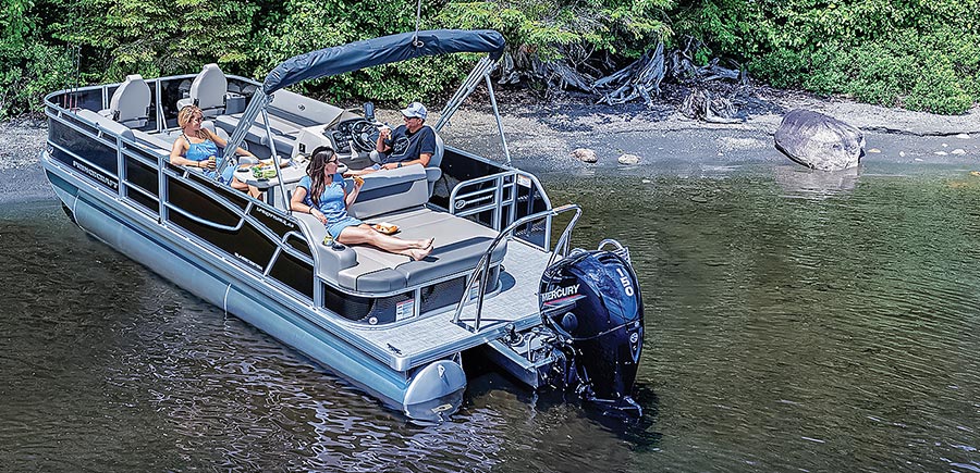 people beached and sun bathing on the Princecraft Sportfisher 23-2S RL