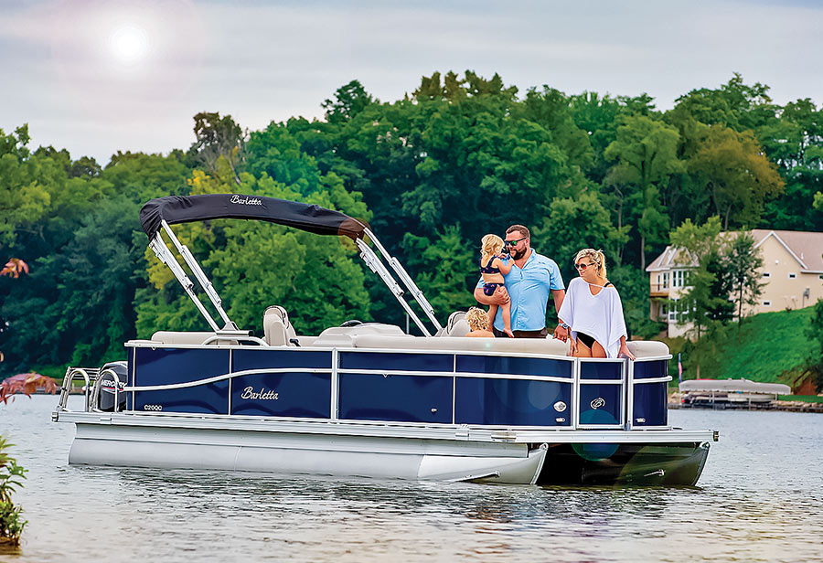 a family enjoying the Barletta C22CC Triple Tube