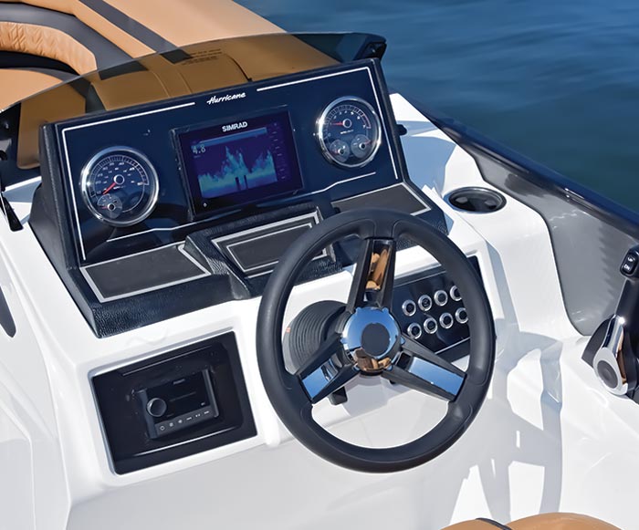 FunDeck 2360 SBC steering wheel and gauges