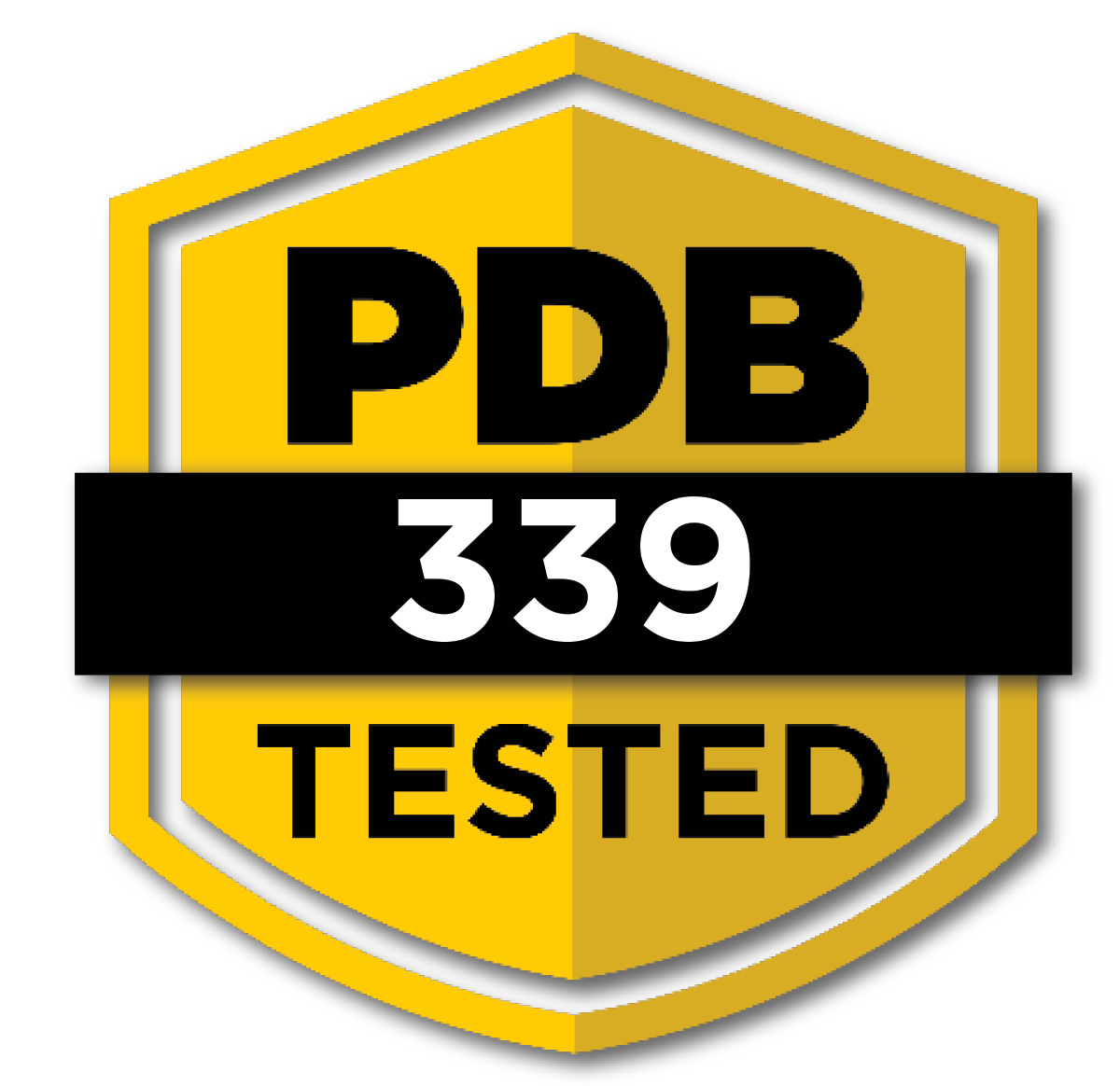 PDB 339 Tested badge