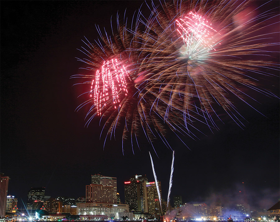 Fireworks over New Orleans