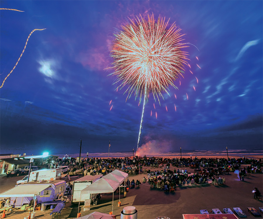 Fireworks over Rockaway Beach