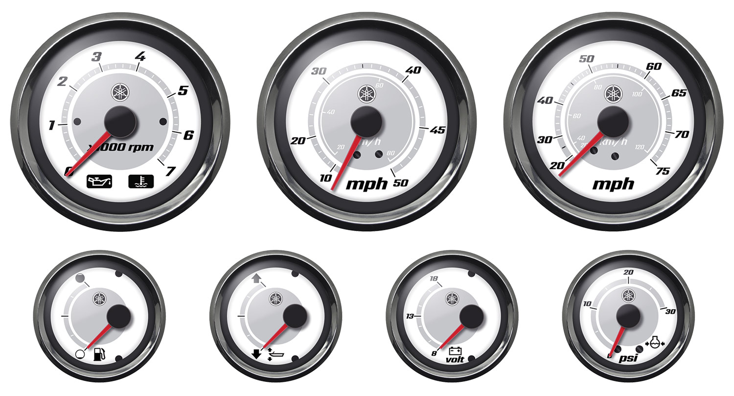 7 combination analog gauges from Yamaha Marine
