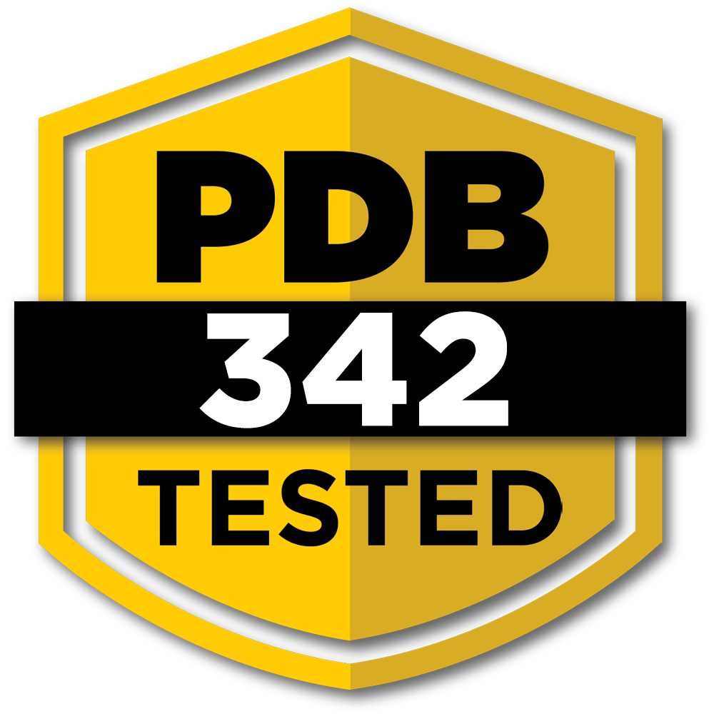 PDB 342 Tested badge