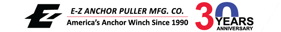 E-Z Anchor Puller MFG. Co.: America's Anchor Winch Since 1990, 30 Years Anniversary logo