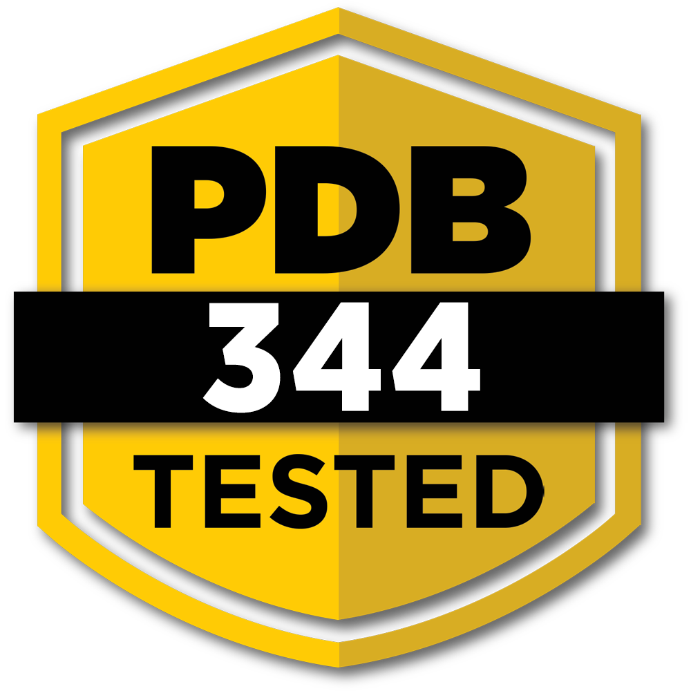PDB 344 Tested badge