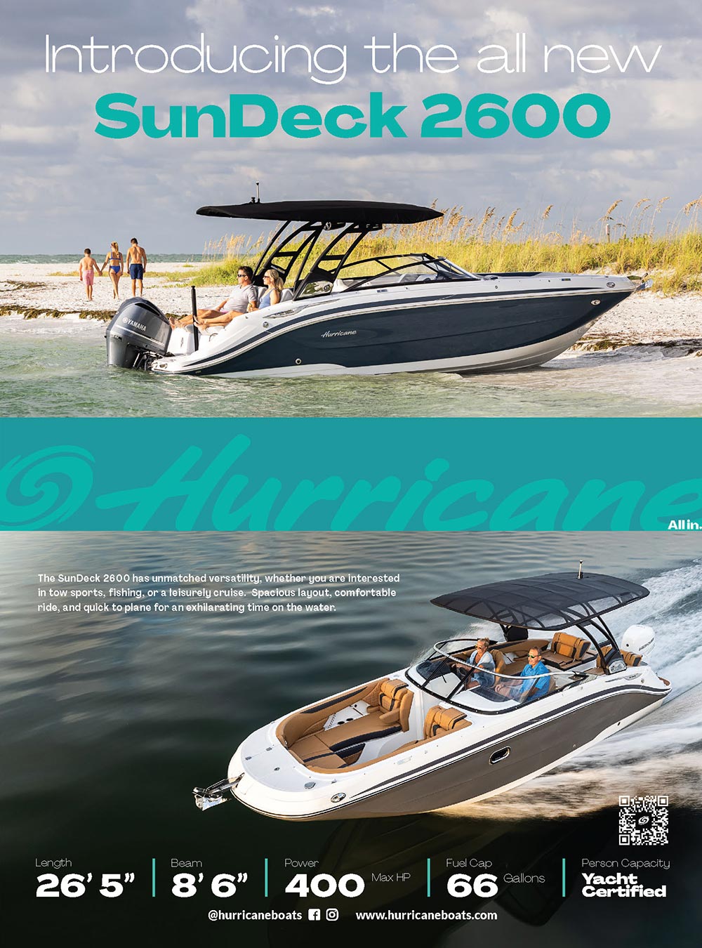 Hurricane Boats Advertisement