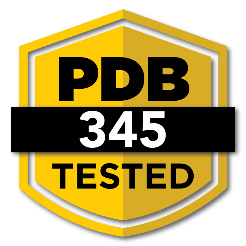 PDB 345 Tested badge