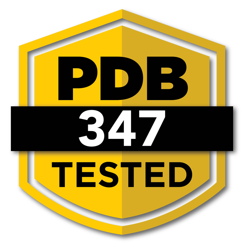 PDB 347 Tested badge