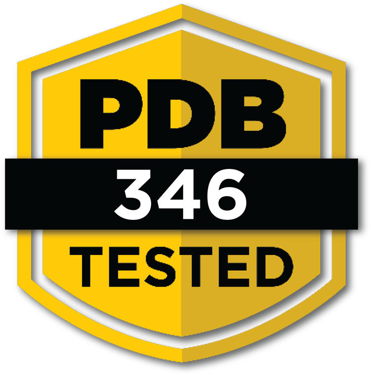 PDB 346 Tested badge