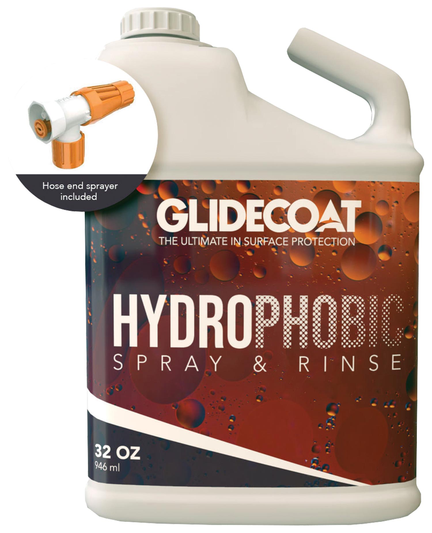 a 32-ounce container of Glidecoat Hydrophobic Spray & Rinse