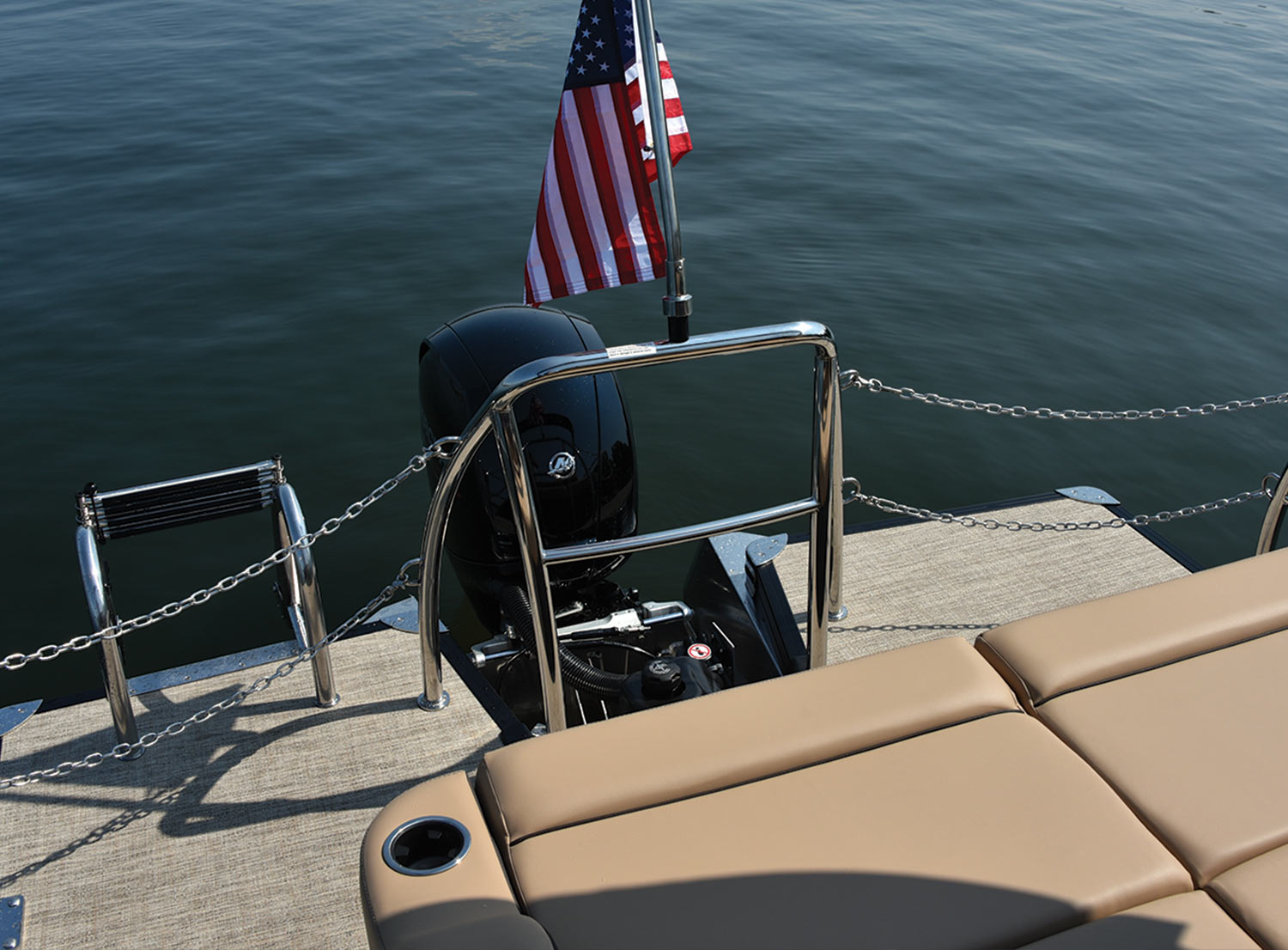 view from the boat of the Barletta Cabrio 22UC rear