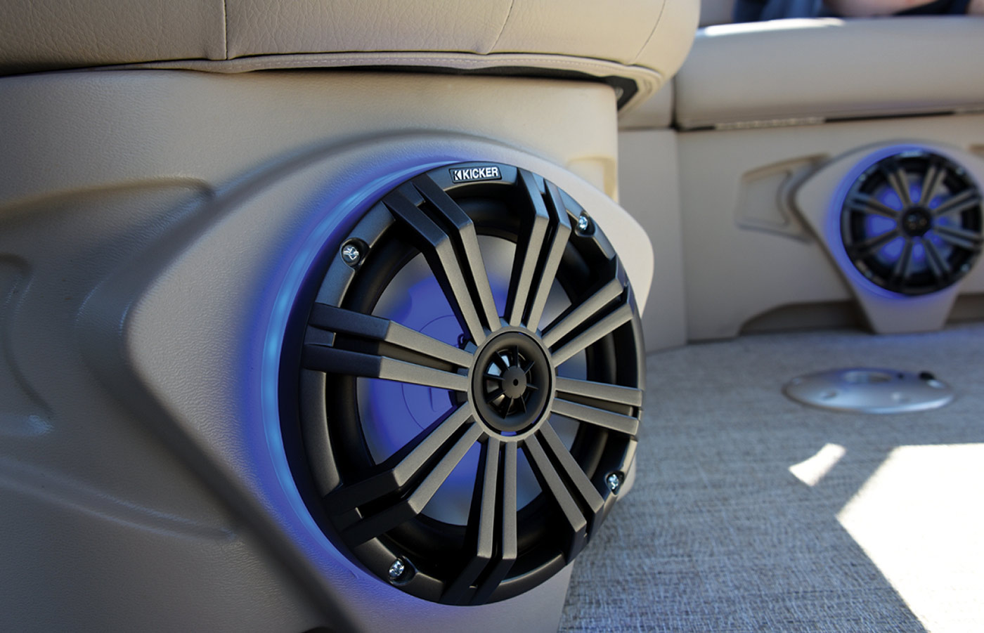 New speaker with blue accent lights
