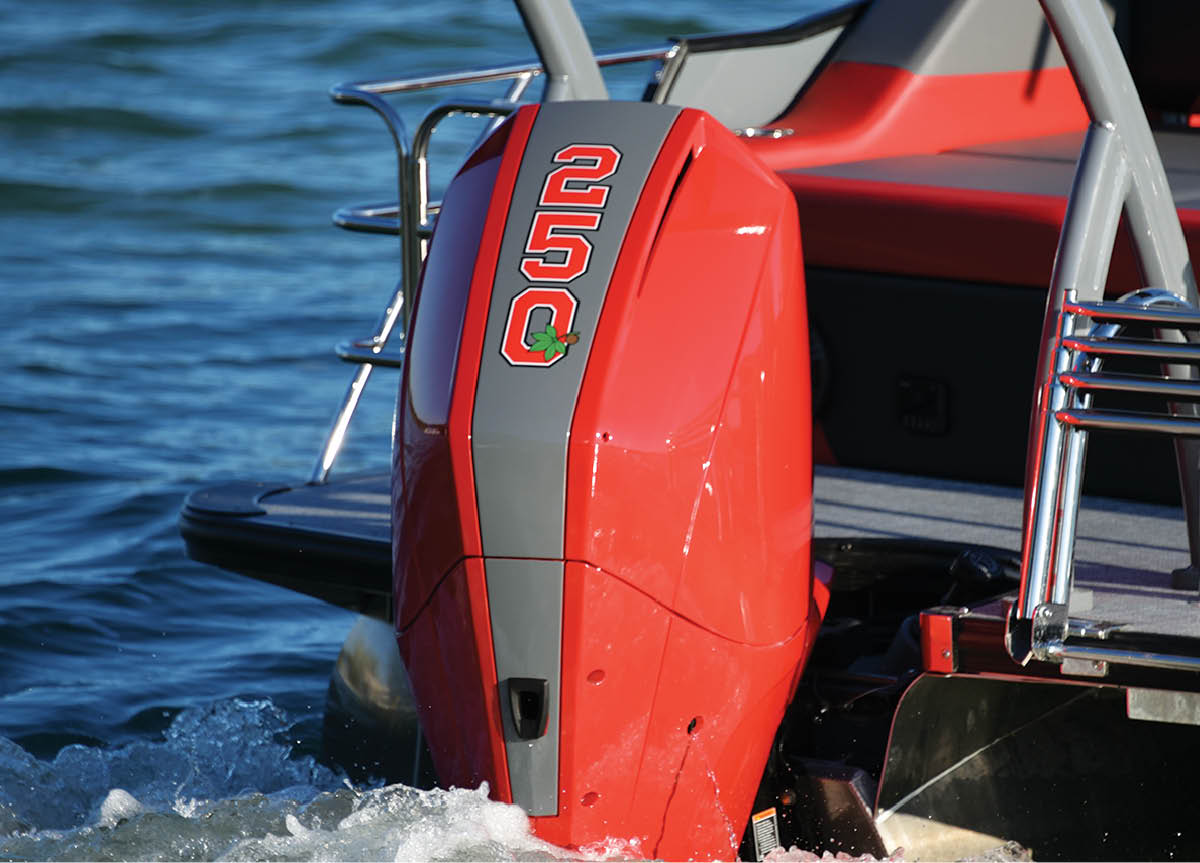 "250" on red boat motor