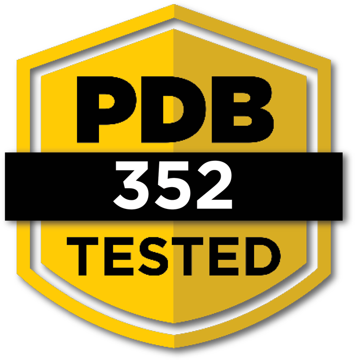PDB 352 Tested Badge