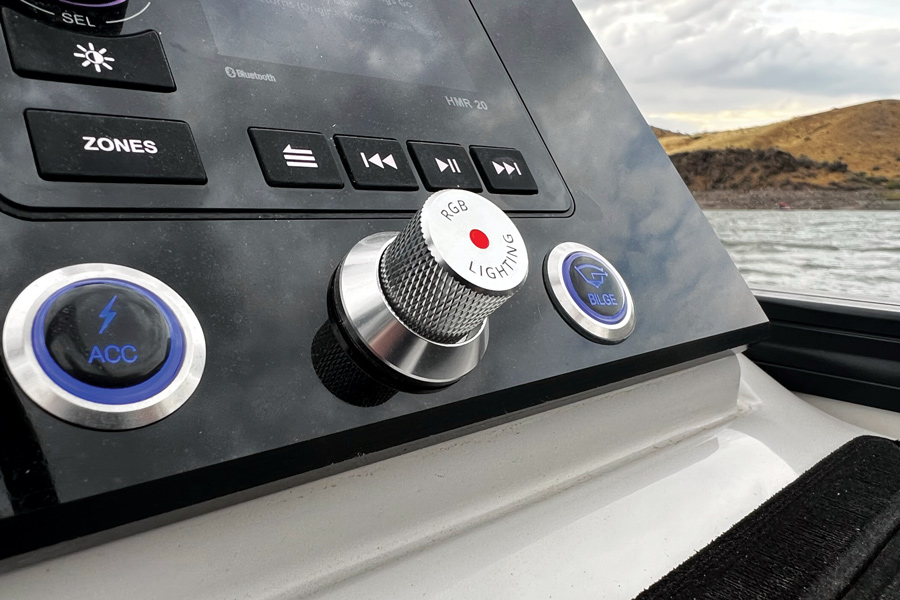 close up of controls 