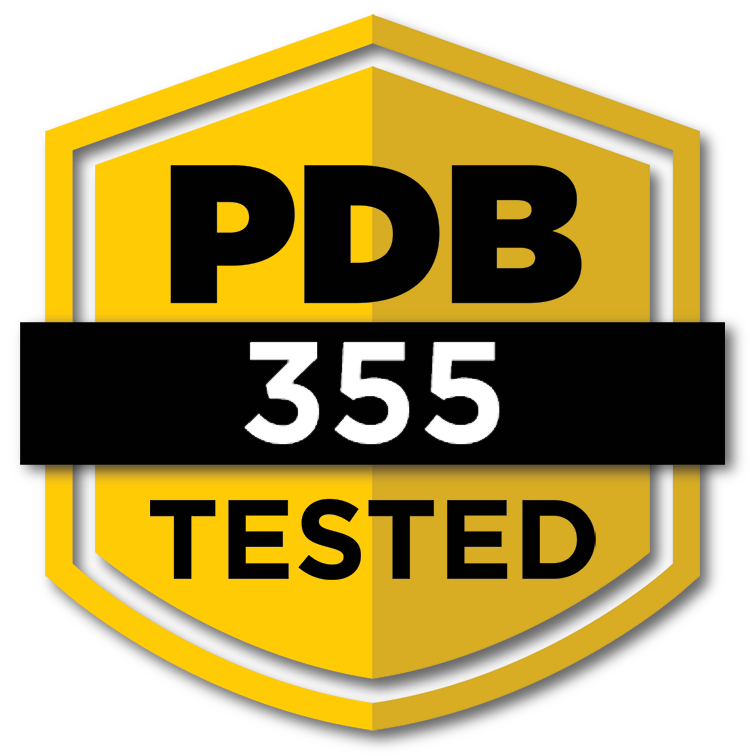 PDB 355 Tested Badge