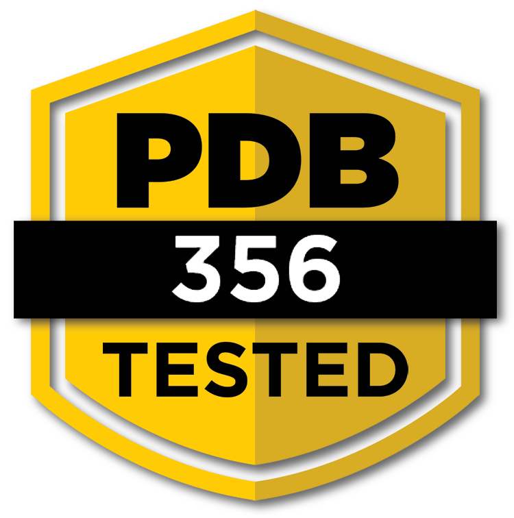 PDB 356 Tested Badge