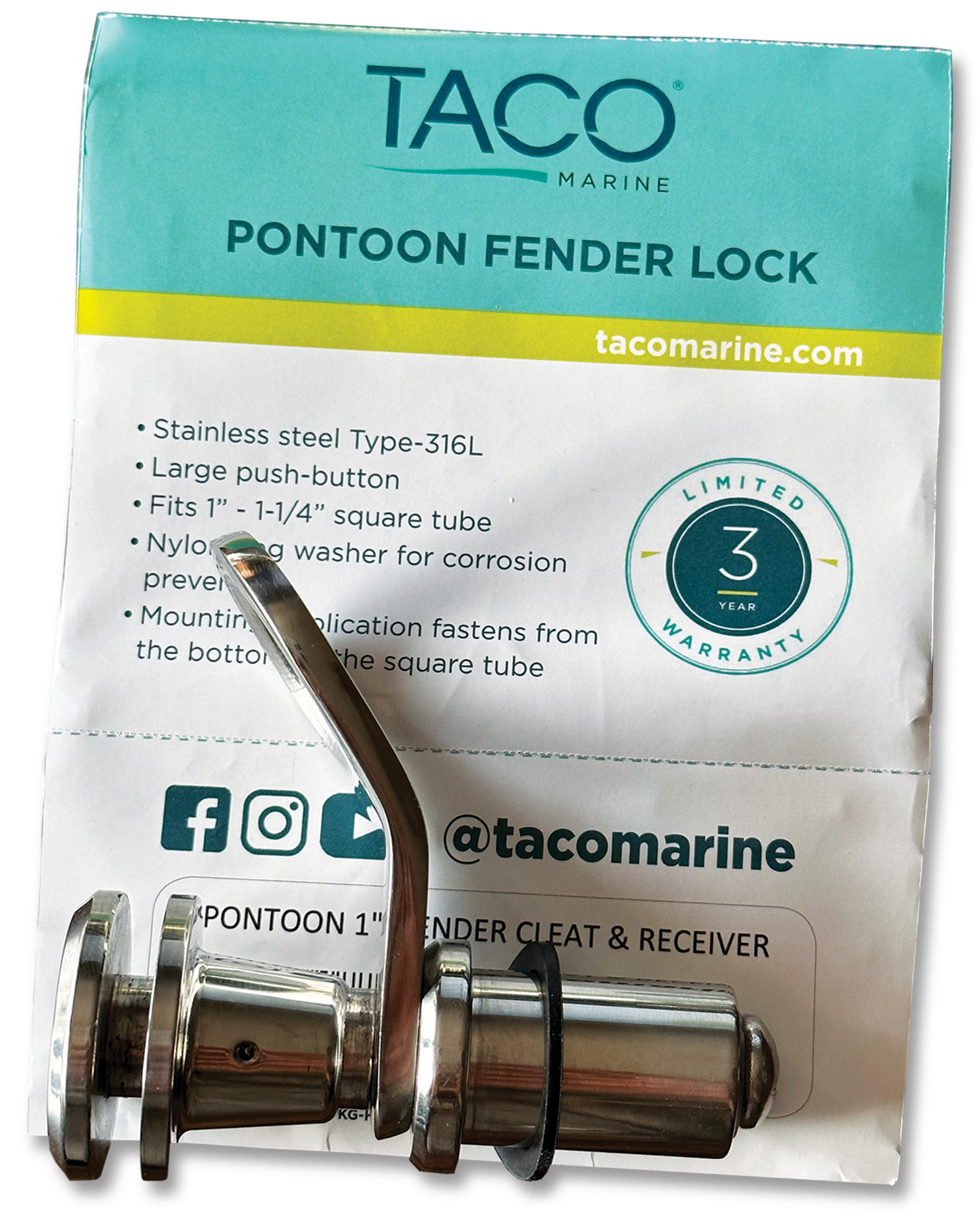 TACO Marine Pontoon Boat Fender lock kit