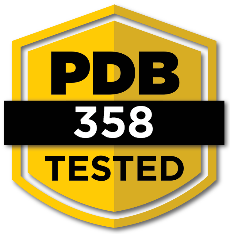PDB 358 Tested Badge
