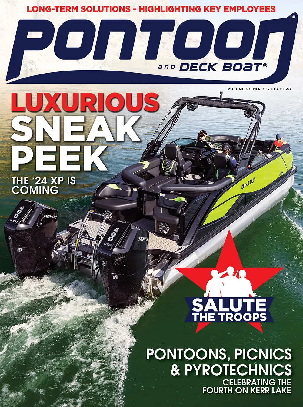 Pontoon and Deck Boat July 2023 cover