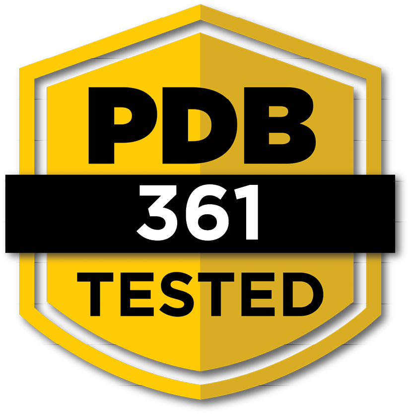 PDB 361 Tested badge