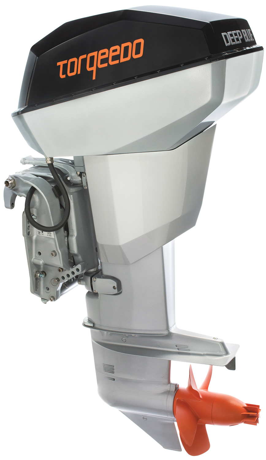 profile view of a Torqeedo Deep Blue outboard motor