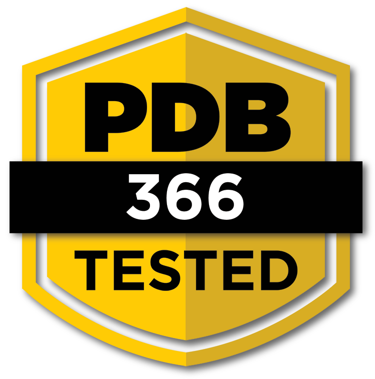 PDB 366 Tested Badge