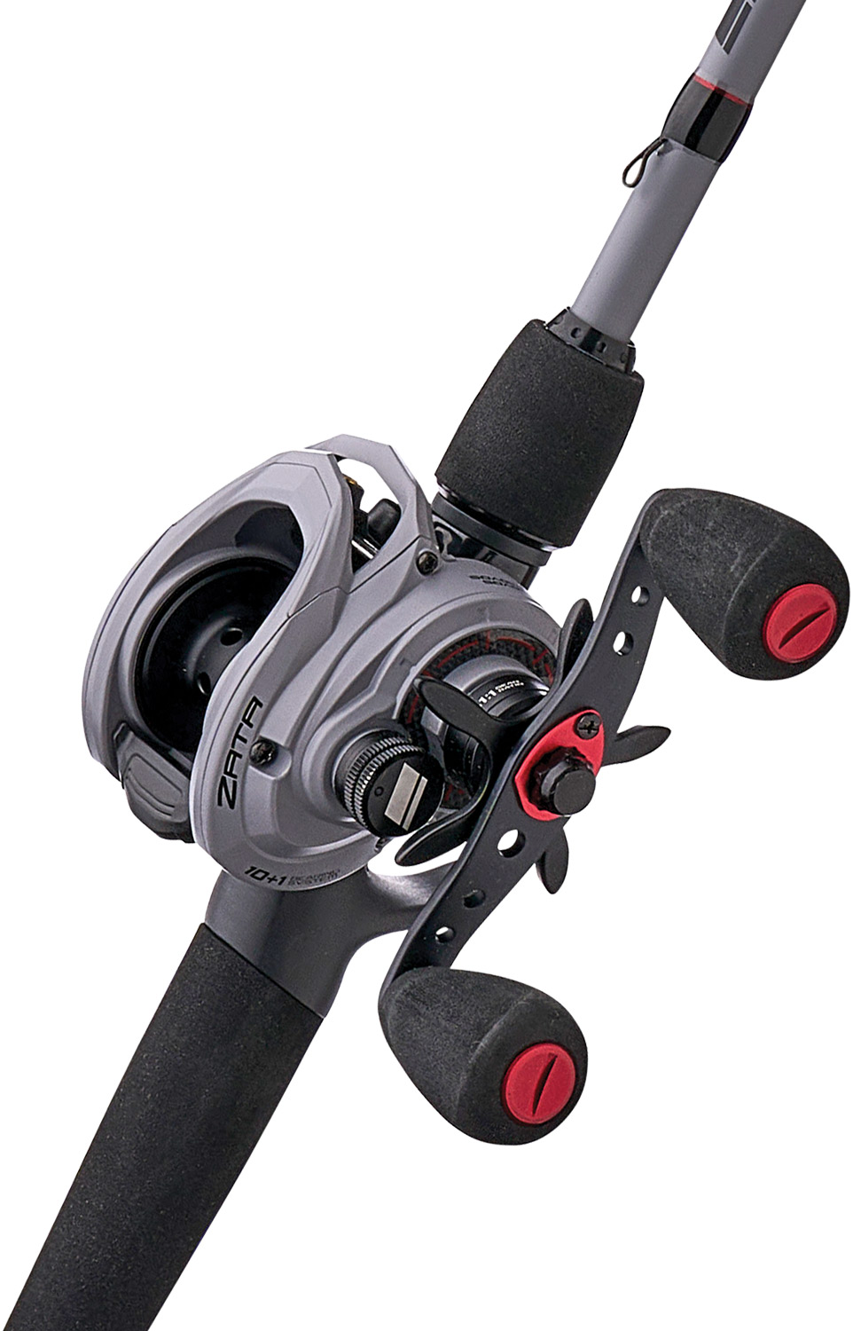 close view of the fishing reel on the Abu Garcia Zata Casting Combo fishing rod