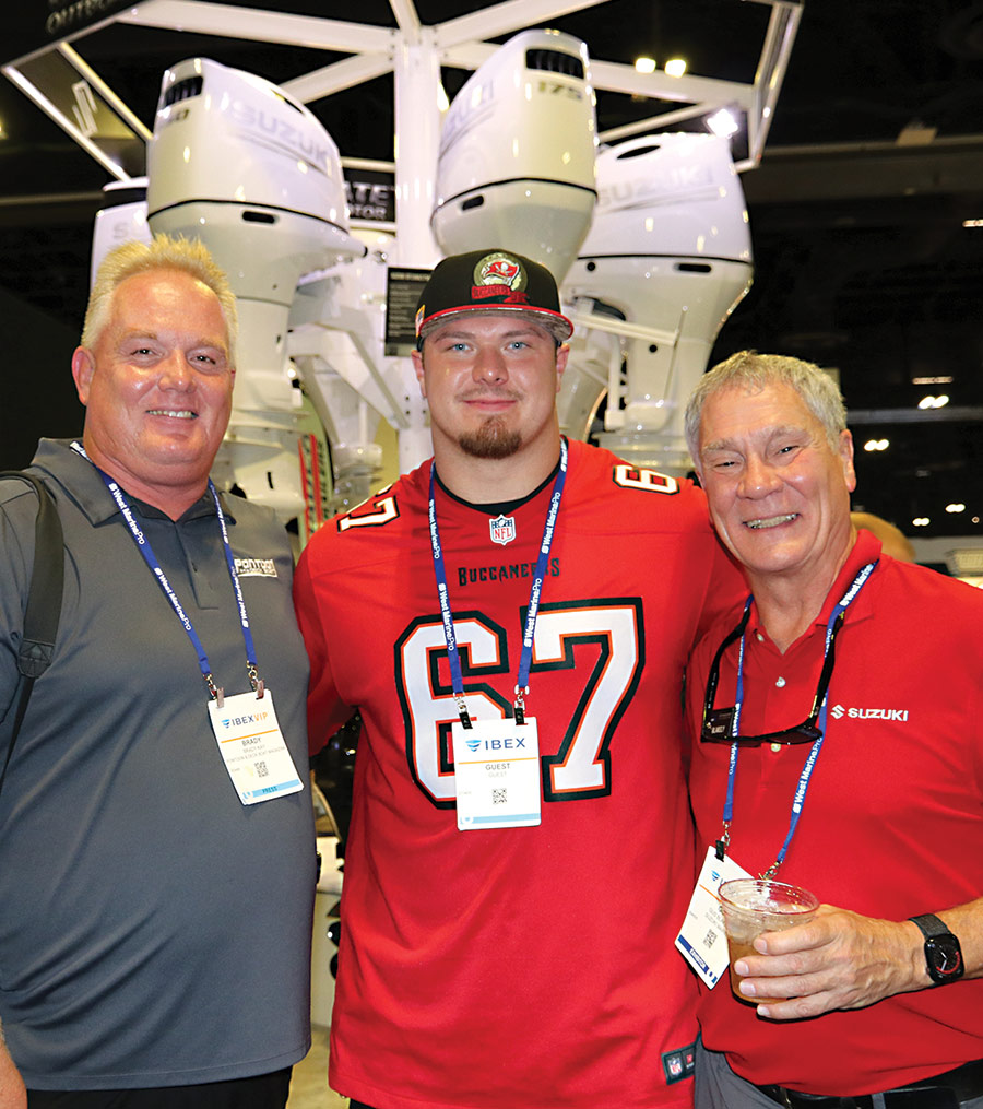 Luke Goedek with Gus Blakely and Brady Kay