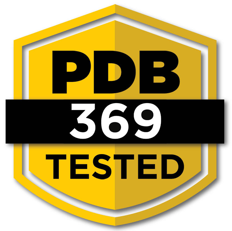 PDB 369 Tested Badge