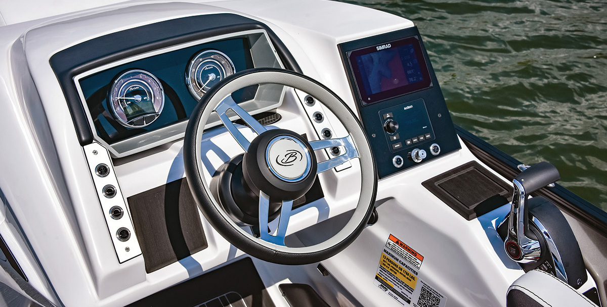 Close up of the steering column