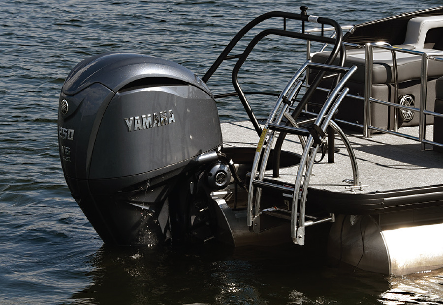 Yamaha engine on rear of Godfrey Monaco