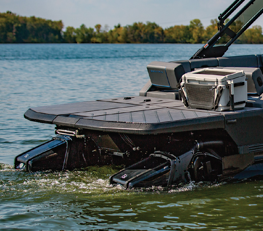 rear deck of boat