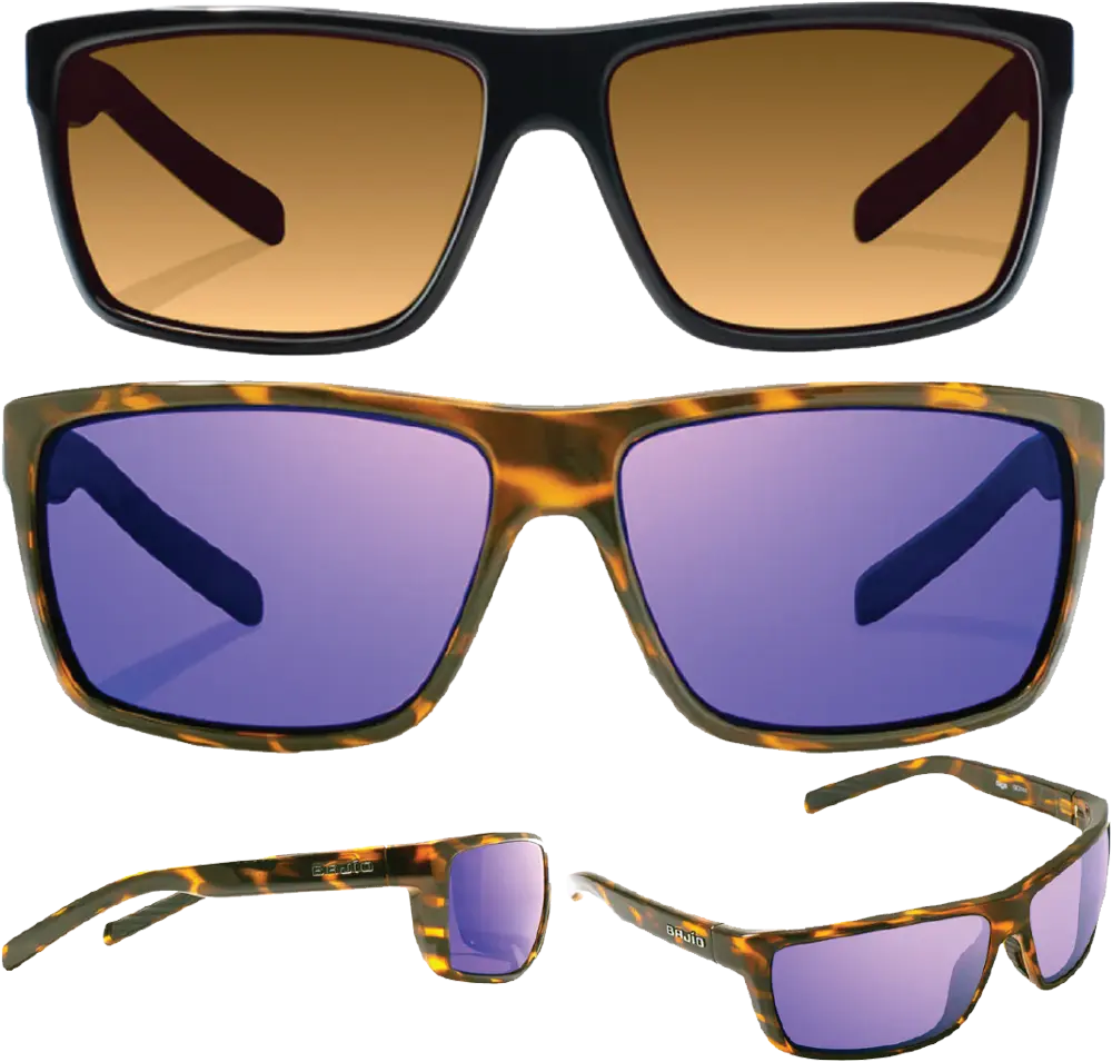 two pairs of Sigs sunglasses from Bajio Sunglasses in two different colors and lens shades