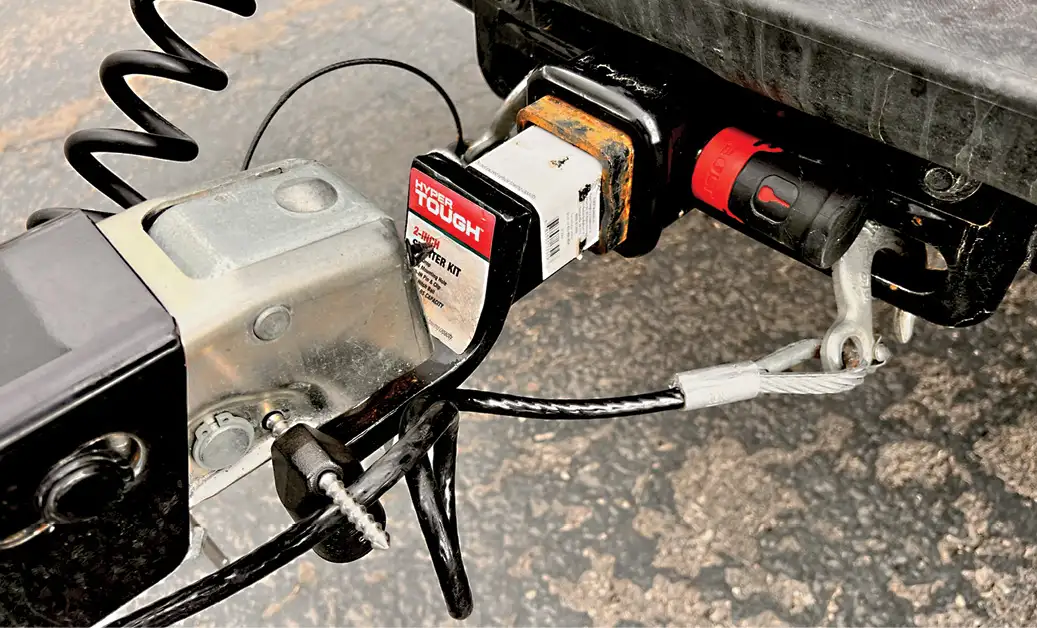 close up view of trailer connection