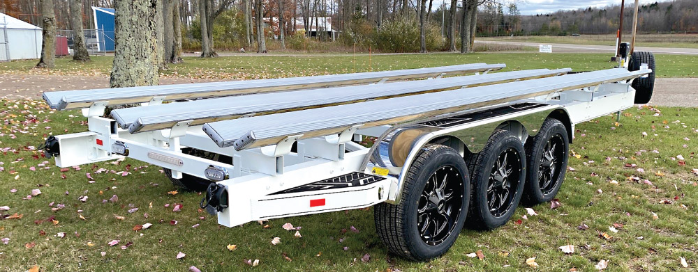 Phoenix Trailer parked on grass in front yard