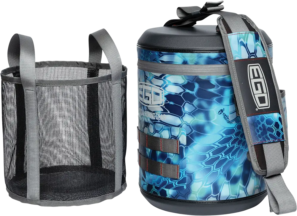 a Soft Side Bait Cooler and handle sling from EGO Fishing