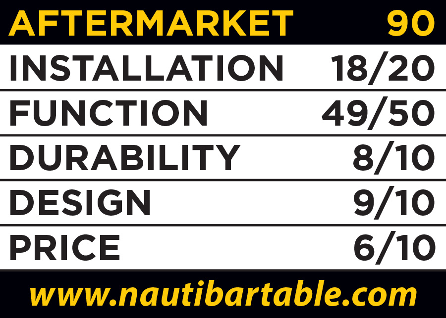 table with Nauti Bar Table specifications