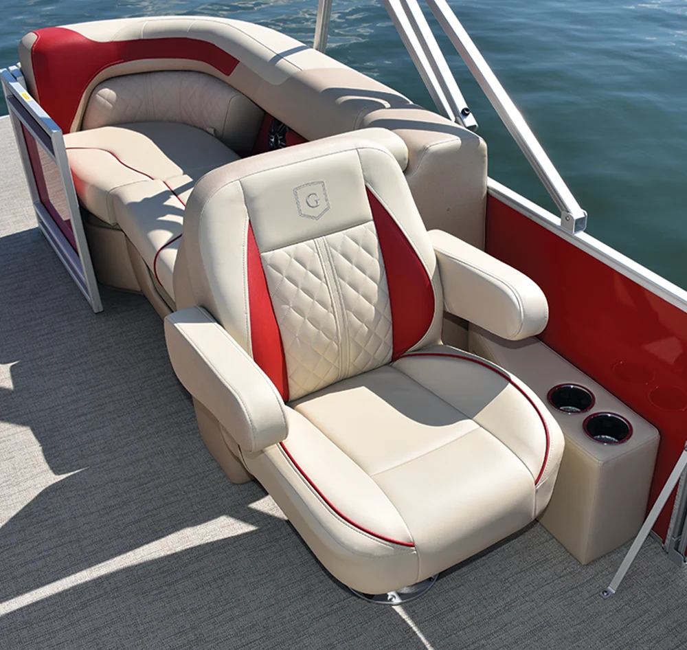 seats on a Godfrey Sweetwater 2286 pontoon