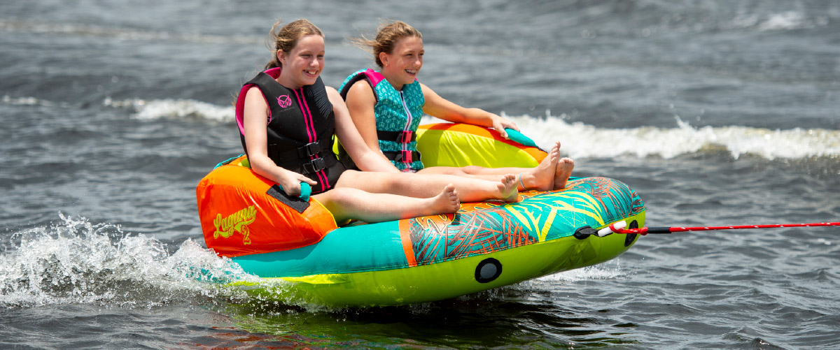 two young girls riding HO Sports Laguna 2