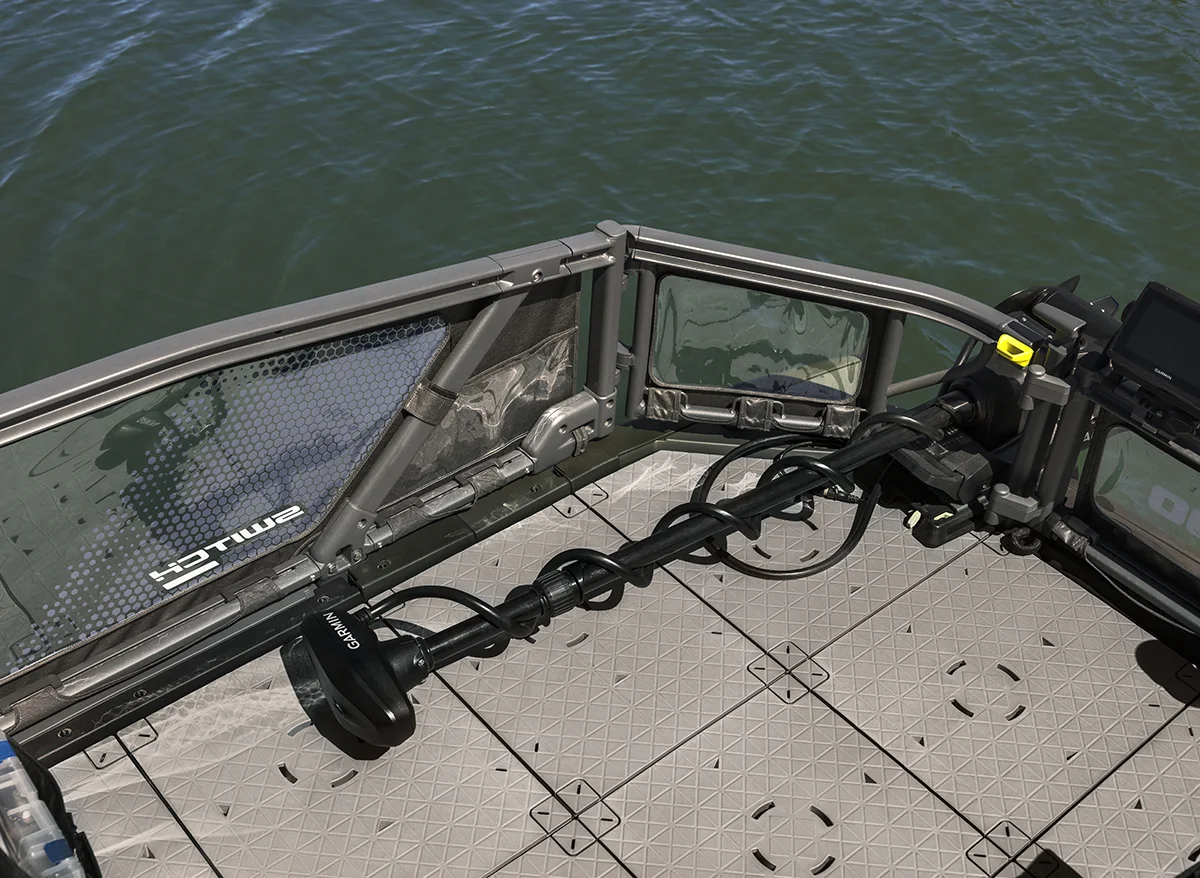 view of the floor of a pontoon