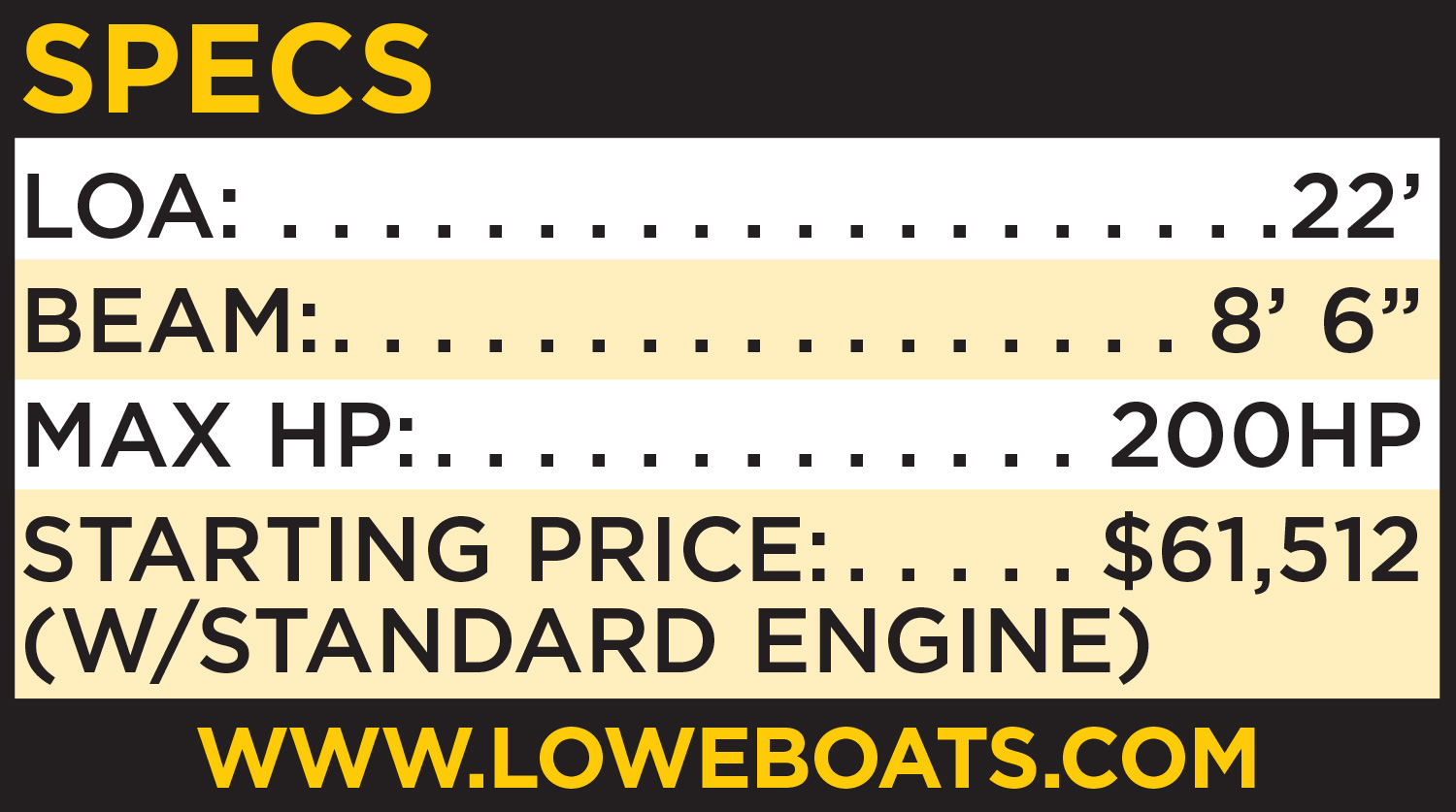 Lowe SD224 specifications table