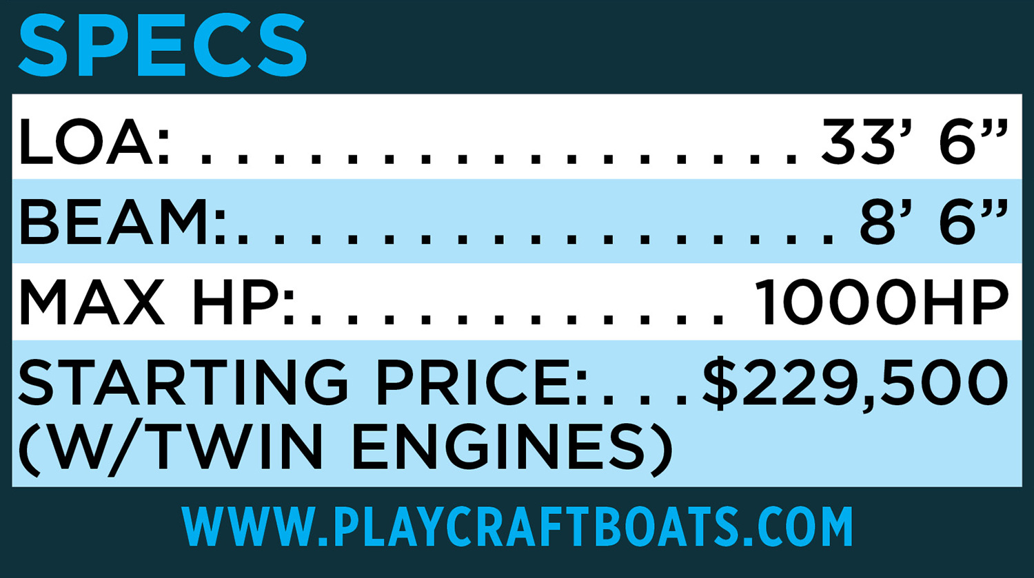 PlayCraft 2900 X-Treme specifications table