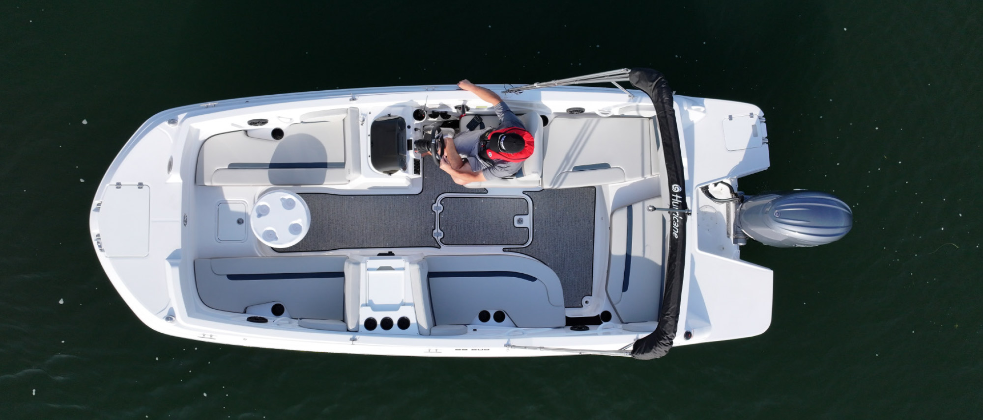 top view of Hurricane SunDeck Sport 205 OB
