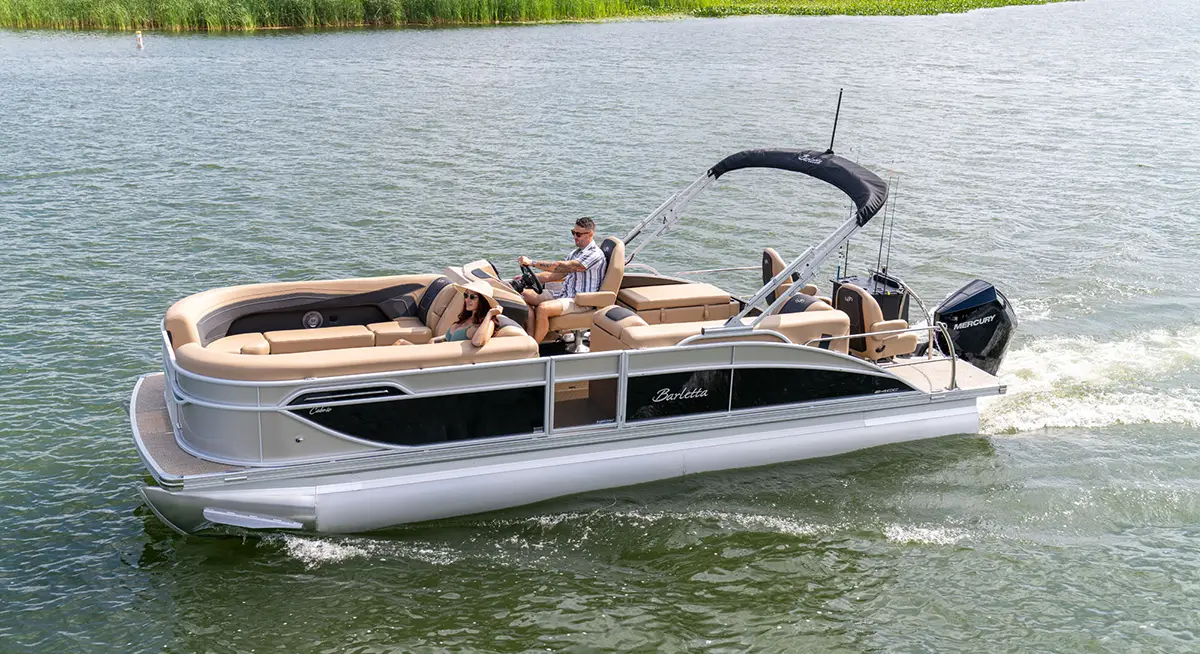 Barletta Cabrio 22 CC pontoon in gray and black